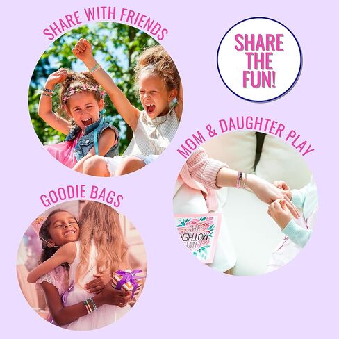 Expressions 16pc Tear & Share Bracelets w/ GLOW IN THE DARK Beads - Novelty Message Bracelets To Share With Friends, Colorful Letter Beaded Bracelets, Shareable Party Favor Jewelry For Kids And Teens in Kuwait