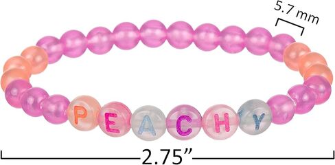 Expressions 16pc Tear & Share Bracelets w/ GLOW IN THE DARK Beads - Novelty Message Bracelets To Share With Friends, Colorful Letter Beaded Bracelets, Shareable Party Favor Jewelry For Kids And Teens in Kuwait