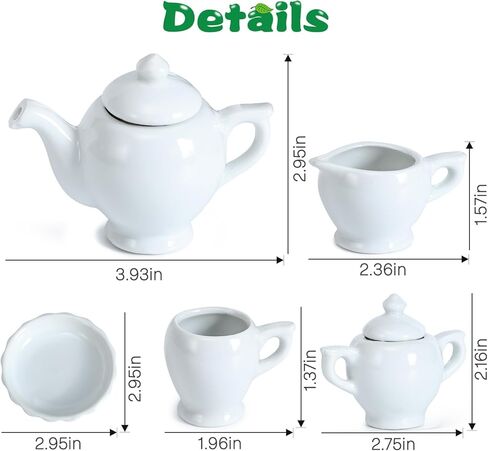 Paint Your Own Ceramic Tea Toys Set for Little Girls,19Pcs Tea Party Pretend Set for Kids,Afternoon Tea Time Playset with Teapots Tea Cups Play Pots Princess Birthday Gifts for 3 4 5 6 Years Old in Kuwait