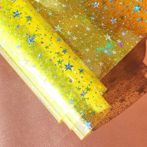 HYANG ثلاثية الأبعاد ستار روز PVC سوبر واضح المجسم الفينيل فو الجلود 1 لفة 12 "X47" (30cmX120cm) ل DIY الأقواس أقراط أكياس DIY الحرف اليدوية صنع in Saudi Arabia