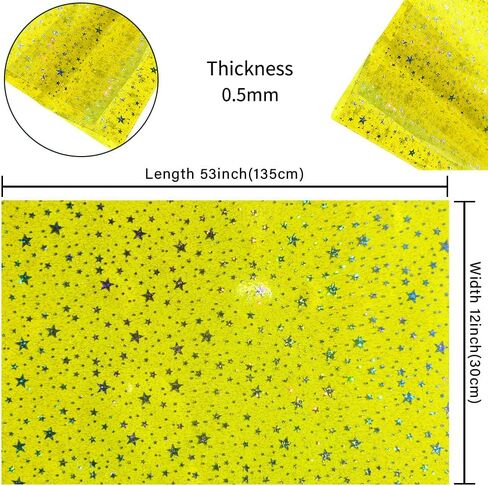 HYANG ثلاثية الأبعاد ستار روز PVC سوبر واضح المجسم الفينيل فو الجلود 1 لفة 12 "X47" (30cmX120cm) ل DIY الأقواس أقراط أكياس DIY الحرف اليدوية صنع in Saudi Arabia