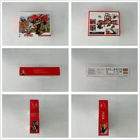 2 في 1 شاحنة إطفاء المدينة، مكعبات بناء محطة إطفاء الحرائق، مجموعة مركبات إطفاء الحرائق، مجموعة أدوات بناء مقاتلي الحرائق، ألعاب إنقاذ الحريق، هدايا عيد الميلاد، مكعبات بناء للأطفال من سن 6 إلى 12 عامًا (184 قطعة) in Kuwait