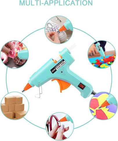 مجموعة مسدس الغراء الساخن: مجموعة مسدسات الغراء الساخن الصغيرة مع 20 عصا تذوب مسدس الغراء للأطفال في المدرسة والفنون المنزلية والإصلاحات السريعة متعددة التطبيقات باللون الأزرق الفاتح in Kuwait