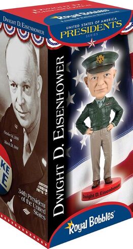 Royal Bobbles Dwight D. Eisenhower Bobblehead, Premium Polyresin Lifelike Figure, Unique Serial Number, Exquisite Detail in Saudi Arabia