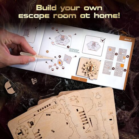 ESC WELT Fort Knox Box PRO 3D Puzzle Game - 3-in-1 Wooden Puzzle Box Game - Brainteaser - Gift Box Riddle Game - Puzzle Box for Children and Adults - Mind Puzzle 3D Wooden Puzzle - Escape Room Game in Kuwait