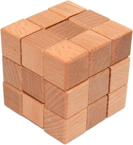 أحجية خشبية ثلاثية الأبعاد من كينجو، أحجية مكعبات متداخلة ثلاثية الأبعاد، لعبة تجميع فكرية، ألغاز للبالغين/الأطفال in Kuwait