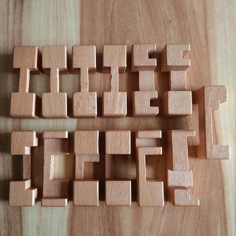 أحجية خشبية ثلاثية الأبعاد من كينجو، أحجية مكعبات متداخلة ثلاثية الأبعاد، لعبة تجميع فكرية، ألغاز للبالغين/الأطفال in Kuwait