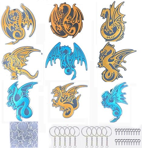 التنين المفاتيح سيليكون قوالب، الايبوكسي قالب صب المجوهرات، لطيف الحيوان الخبز العفن أداة الشوكولاته لتزيين كعكة فندان البوليمر الطين، لوازم الحفلات، DIY قلادة الحلي الديكور والهدايا in Kuwait