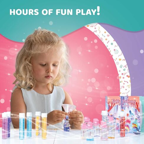 جاك ان ذا بوكس مجموعة جرعة الجنية ذاتية الصنع للاطفال | اصنع 14 جرعة لامعة باستخدام خلطات سحرية مع مجموعة صنع الجرعات | اصنع واهديها لأحبائك | هدية رائعة للاعمار من 6 و7 و8 و9 و10 سنوات in Kuwait