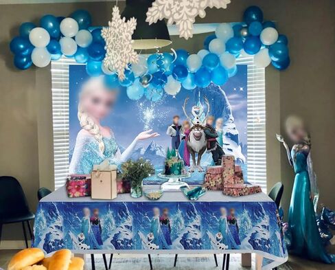 ANDXIN قطعتان من مفارش المائدة لحفلات الأميرات للفتيات وديكور حفلات الأميرات اللطيفة للفتيات ومستلزمات حفلات أعياد الميلاد غطاء طاولة بلاستيكي للاستعمال مرة واحدة مقاس 70 × 42 بوصة in Kuwait