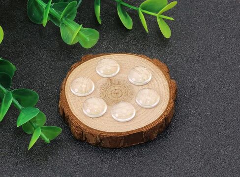 Shapenty 12MM Clear Round Glass Cabochons Dome Tiles for DIY Craft Photo Charms, Cameo Pendants, Rings, Necklace and Jewelry Making, 120PCS in Saudi Arabia