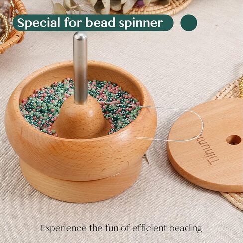 Tilhumt 2 Pieces Beading Needles, Seed Beads Clay Beads Big Eye Beading Needles, Stainless Steel Bead Spinner Needles Set for Bracelet Necklace Jewelry Making in Kuwait