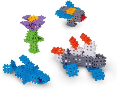 Mini Waffle Block Construction Playset for Kids- Big Box- 300 Rainbow Interlocking Puzzle Pieces-Improves Fine Motor Skills- STEM/STEAM Building Montessori Toys for Boys and Girls Ages 3+ in Saudi Arabia