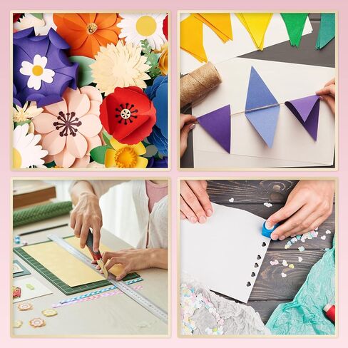 100 Sheets Colored Cardstock 20 Super Rainbow colors 220gsm for DIY Art, Kids Paper Scrapbooking, Crafts Making (100) in Kuwait