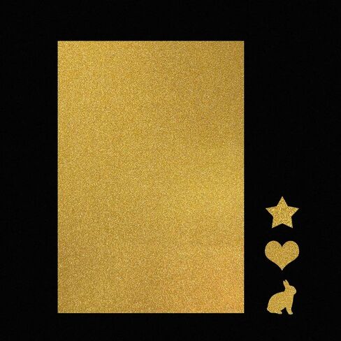 Qililandiy 10 ورق A4 ورق بطاقات لامع ذهبي سميك ورق لامع لامع لصنع البطاقات DIY سكرابوكينغ الحرف الفنية حفلات الزفاف وأعياد الميلاد، ديكورات الحفلات (جانب واحد) in Kuwait