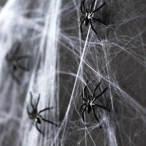 TUPARKA 50 Pcs Halloween Fake Spider Plastic Mini Spiders Realistic Joke Toys for Haunted House Halloween Party Decoration, Black in Kuwait