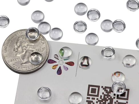 Allstarco 30mm Round Clear Magnifying Acrylic Cabochons, Plastic Gems for Jewelry Making, DIY Earrings, Pendants Indivudually Wrapped - 6 Pieces in Saudi Arabia