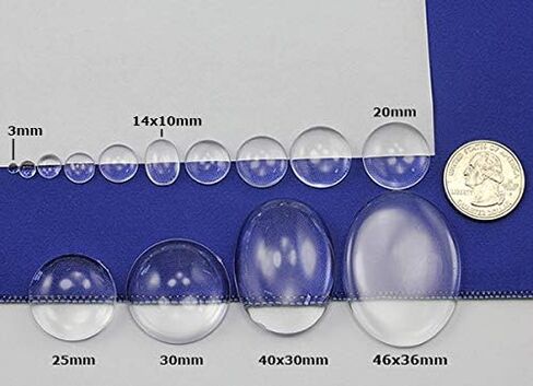 Allstarco 30mm Round Clear Magnifying Acrylic Cabochons, Plastic Gems for Jewelry Making, DIY Earrings, Pendants Indivudually Wrapped - 6 Pieces in Saudi Arabia