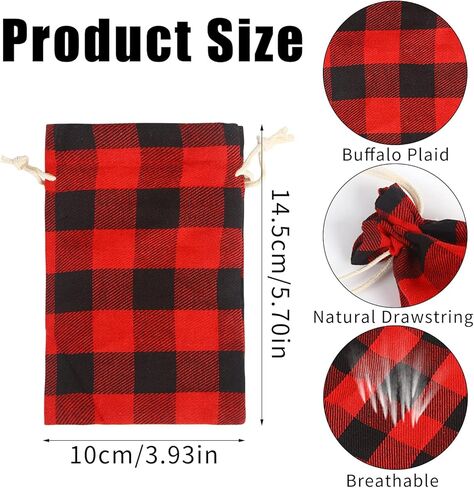 24 قطعة من أكياس ستيفورد برباط منقوشة لعيد الميلاد من ستيفورد، أكياس صغيرة منقوشة من الخيش قابلة لإعادة الاستخدام لعيد الميلاد من الخيش برباط للحلوى لعيد الميلاد وحفلات الزفاف والعطلات in Kuwait