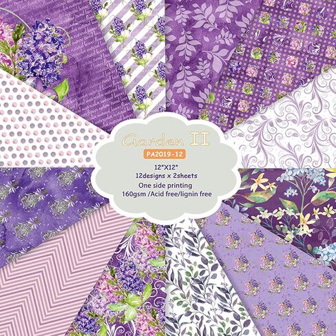 حزمة ورق قصاصات مكونة من 24 ورقة، بطاقات ورقية تزيينية مقاس 30.48 سم × 30.48 سم، ورق أوريغامي منقوش على جانب واحد، ديكور ألبوم الصور، مجموعة قابلة للطي بنفسك in Kuwait