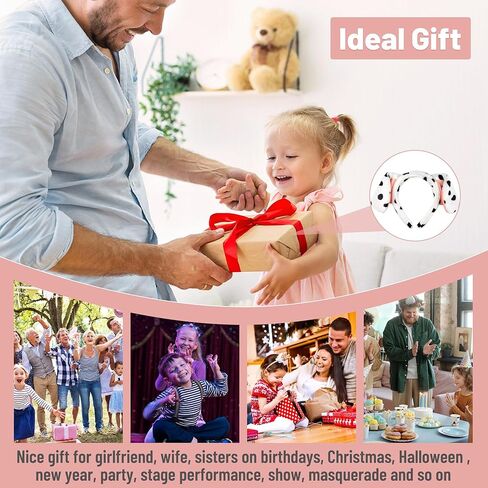 HOYDATE Dalmatian Headband with Dog Ears Costume Dog Ears Headband Cartoon Hair Hoop Dalmatian Headband Hair Accessories for Halloween Christmas Cosplay Party Favors Supplies (Dalmatian Headband) in Kuwait