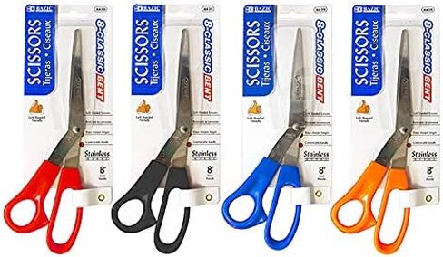 BAZIC 8" Left Handed Bent Stainless Steel Scissors in Saudi Arabia