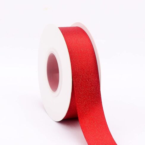 Valentines Ribbon Gift Box Decoration Ribbon Gift Wrapping, Shiny Metal Ribbon, DIY Crafts Bow Knot Garland and Home Decoration 1 inch Wide and 16 Yards in Kuwait