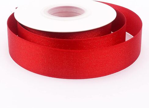 Valentines Ribbon Gift Box Decoration Ribbon Gift Wrapping, Shiny Metal Ribbon, DIY Crafts Bow Knot Garland and Home Decoration 1 inch Wide and 16 Yards in Kuwait