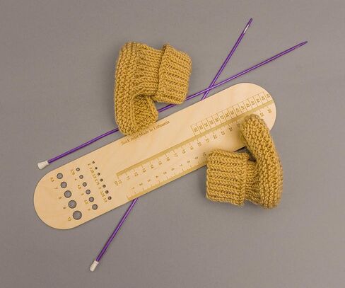 Knit-Chek for Knitting Needle, Knitting Needle Gauge, Knitting Ruler, Swatch Ruler 2-10mm Knitting Scale in Kuwait