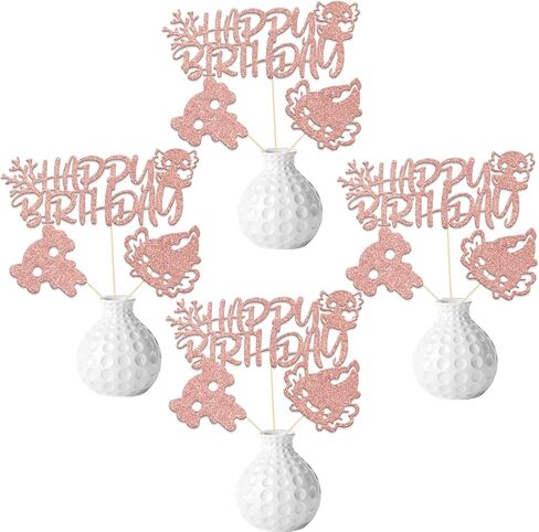 Axolotl Centerpiece Sticks, Axolotl Themed Kids Birthday Party Decorations, Cartoon Animaly Baby Shower Decor, Kawaii Axolotl Birthday Party Supplies Rose Gold 12 Pcs in Kuwait