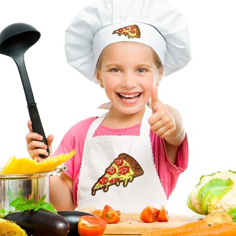 رقع تطريز على شكل بيتزا من زد زد اكس ال ال ار او، رقع خياطة مطرزة بنمط الطعام للملابس والحقائب والجاكيتات والجينز والاكسسوارات والحرف اليدوية، 12 قطعة in Kuwait