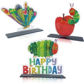 الكرتون جائع جدا ليتل جرين كاتربيلر عيد ميلاد سعيد الجدول المركزية الجدول القبعات العالية الحشرات موضوع الديكور لصبي فتاة 1 عيد ميلاد حزب استحمام الطفل لوازم الزينة التصوير الاكريليك in Kuwait