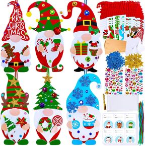Winlyn 24 مجموعات عيد الميلاد الحرفية مجموعات الشتاء الحرف DIY عيد الميلاد جنوم الحلي الزينة الفن مجموعات جنوم عيد الميلاد ملصقات رغوة للأطفال عطلة الموسمية المنزل الفصول الدراسية الأنشطة حزب تفضل in Saudi Arabia
