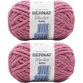 Bernat Yarn Blanket Extra Blanket Yarn, Jumbo Gauge #7, 2-Pack (Burnt Rose) in Saudi Arabia
