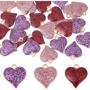 SUNNYCLUE 1 Box Assorted Valentine's Day Charms Enamel Heart Charm Love Charms Bulk Red Pink Rose Linking Connector Charms Valentine Charms for Jewelry Making Charms DIY Earrings Necklace Brcaelets in Kuwait