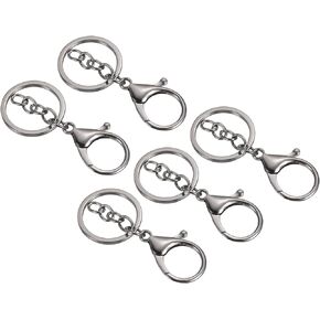 PATIKIL Key Chain Ring, Lobster Clasp Keyring Trigger Clip Keychain Holder for Arts Crafts