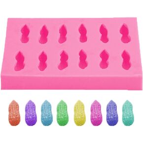 ONNPNN 12 تجويف قالب سيليكون الفول السوداني، قالب شوكولاتة مبتكر على شكل فول سوداني، قوالب راتنج على شكل فواكه صناعية ثلاثية الأبعاد، محاكاة الفول السوداني المصنوعة يدويًا من الصابون المعطر، أداة تزيين الكعك in Kuwait