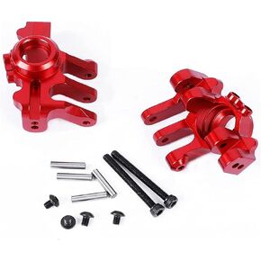 ZXYRC 1/10 Aluminum Front Steering Knuckles for Axial RBX10 Ryft RC Car Upgrades (Black)