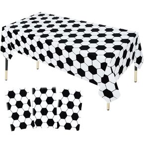 HHHLCWA 3 قطع مفرش طاولة بتصميم كأس العالم لكرة القدم 2022 لوازم زينة حفلات كرة القدم، 220 × 131 سم in Kuwait