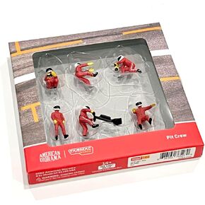 مجموعة مجسمات بيت كرو مع زي احمر مكونة من 6 قطع لموديلات بمقياس 1/64 من تارماك ووركس & American Diorama T64F-007-RED in Kuwait