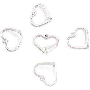 Beadthoven 20pcs Platinum Brass Pinch Bail for Pendants Twist Bails for Half-Drilled Beads Making Dangle Earrings Jewelry Necklace Charms Handmade Accessories Supplies (Long Twist)