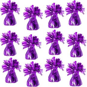 The Dreidel Company Metallic Balloon Weights, Birthday Party Favors, Novelty and Gag Gifts, 5.5" Inches, 12-Pack (Black)