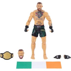 UFC Ultimate Series Limited Edition Conor McGregor, 6 Inch Collector Action Figure - Includes Alternate Head and Gloved Hands, Fight Shorts, Belt and Irish Flag Accessory