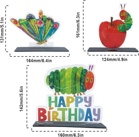 الكرتون جائع جدا ليتل جرين كاتربيلر عيد ميلاد سعيد الجدول المركزية الجدول القبعات العالية الحشرات موضوع الديكور لصبي فتاة 1 عيد ميلاد حزب استحمام الطفل لوازم الزينة التصوير الاكريليك in Kuwait