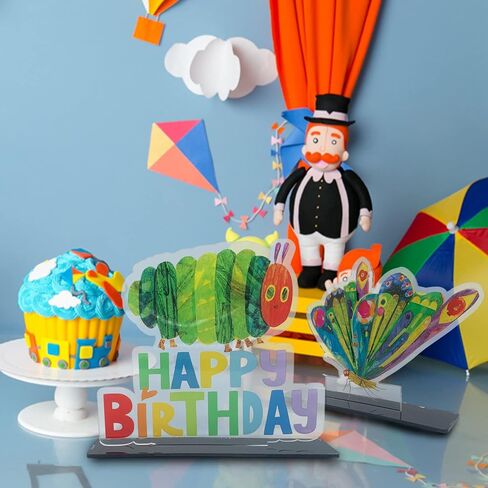 الكرتون جائع جدا ليتل جرين كاتربيلر عيد ميلاد سعيد الجدول المركزية الجدول القبعات العالية الحشرات موضوع الديكور لصبي فتاة 1 عيد ميلاد حزب استحمام الطفل لوازم الزينة التصوير الاكريليك in Kuwait