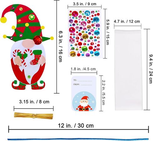 Winlyn 24 مجموعات عيد الميلاد الحرفية مجموعات الشتاء الحرف DIY عيد الميلاد جنوم الحلي الزينة الفن مجموعات جنوم عيد الميلاد ملصقات رغوة للأطفال عطلة الموسمية المنزل الفصول الدراسية الأنشطة حزب تفضل in Saudi Arabia