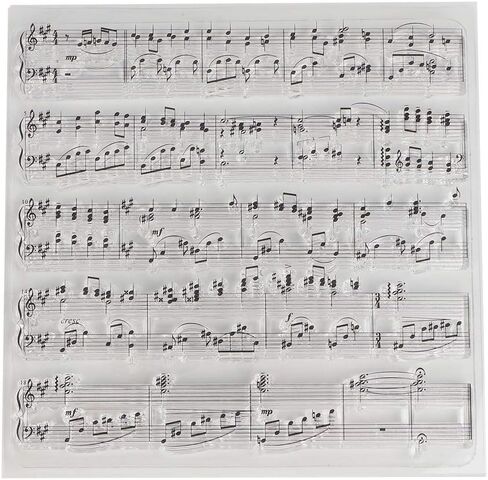 Clear Stamps DIY Account Scrapbook Transparent Music Note Theme Cling Versatile Seal Photo Album Card Making Art Decoration in Saudi Arabia