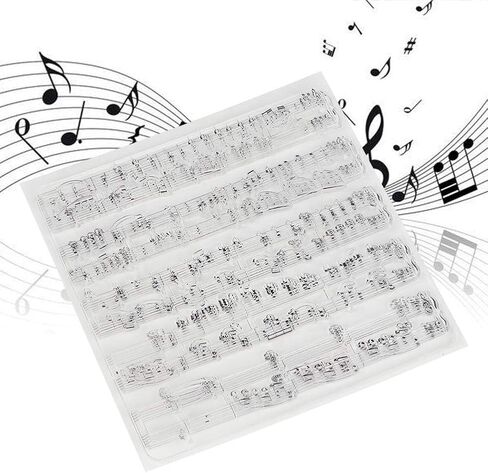 Clear Stamps DIY Account Scrapbook Transparent Music Note Theme Cling Versatile Seal Photo Album Card Making Art Decoration in Saudi Arabia