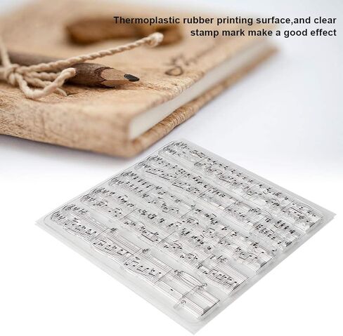 Clear Stamps DIY Account Scrapbook Transparent Music Note Theme Cling Versatile Seal Photo Album Card Making Art Decoration in Saudi Arabia
