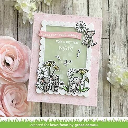 Lawn Fawn Dandy Day 4"x6" Clear Stamp Set and Coordinating Custom Craft Die Set (LF2217, LF2218), Bundle of 2 Items in Saudi Arabia